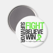 Non Hodgkins Lymphoma Survivor Kämpfe glauben, Win Magnet (Vorderseite/Rückseite)