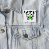Non-Hodgkins Lymphoma Survivor Tribal Butterfly Button (Beispiel)
