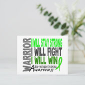 Non-Hodgkins Lymphoma Warrior Postkarte (Stehend Vorderseite)
