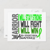 Non-Hodgkins Lymphoma Warrior Postkarte (Vorne/Hinten)