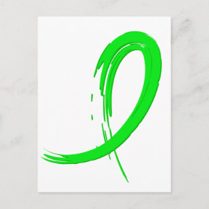Non-Hodgkin's Lymphoma's Lime Green Ribbon A4 Postkarte