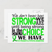 Non-Hodgkins Lymphooma How Strong We Are Postkarte (Vorne/Hinten)