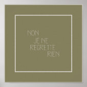 Non, Je Ne Regrette Rien-No Regrets - Französisch Poster (Vorne)