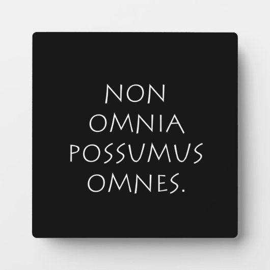 Non Omnia Possumus Omnes Fotoplatte (Vorderseite)
