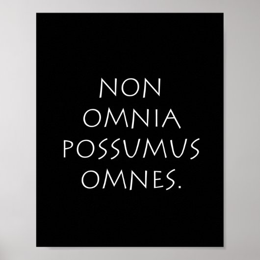 Non Omnia Possumus Omnes Poster (Vorne)