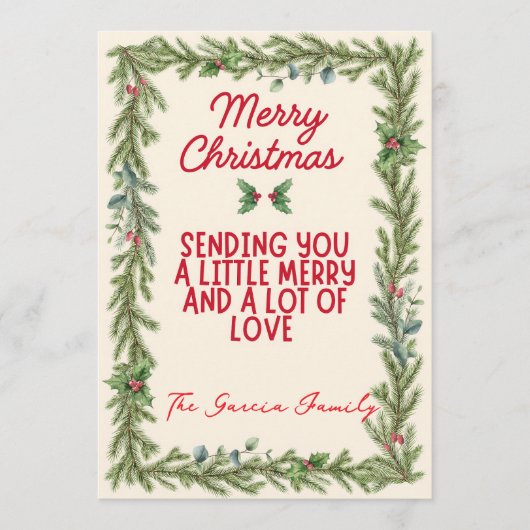 Non photo christmas card feiertagskarte (Vorderseite)