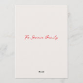 Non photo christmas card feiertagskarte (Rückseite)