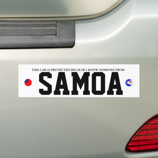 NON-SAMOAN AUTO-WARNUNG AUTOAUFKLEBER (Auf Auto)