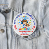 Non Verbal Autism alert pin badge  Button (Beispiel)