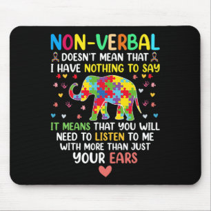 Non-verbyl ist nicht Gemein, dass ich nichts zu sa Mousepad