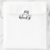 non wing1.ai runder aufkleber (Tasche)