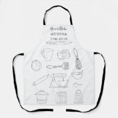 Nona's Cooking Baking Monogramm  Schürze (Vorderseite)