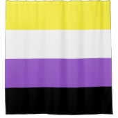 Nonbinär-Flagge Duschvorhang (Vorderseite)