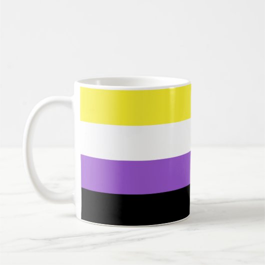 Nonbinär-Flagge Kaffeetasse (Links)