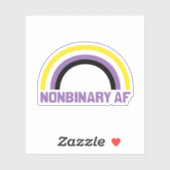 NONBINÄRE AF AUFKLEBER (Blatt)