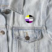 Nonbinäre asexuelle Doppelstolzflagge Button (Beispiel)