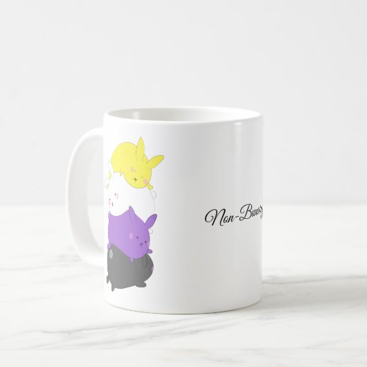 Nonbinäre Bunny Rabbit Kaffeetasse (Vorderseite Links)