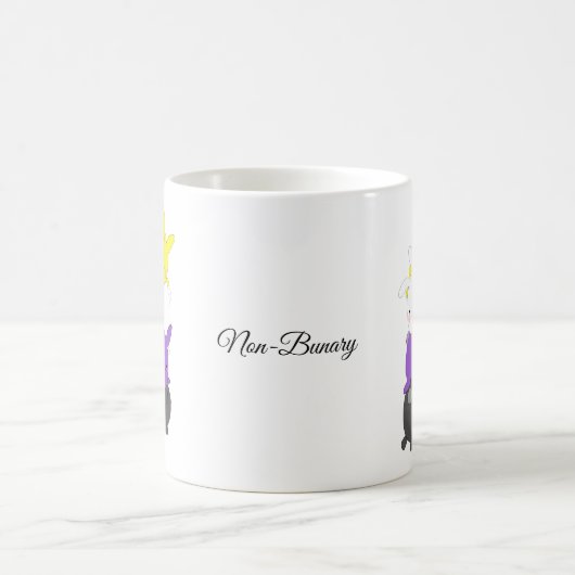 Nonbinäre Bunny Rabbit Kaffeetasse (Mittel)