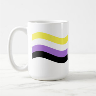 NonBinäre Flagge Schwenkend Kaffeetasse