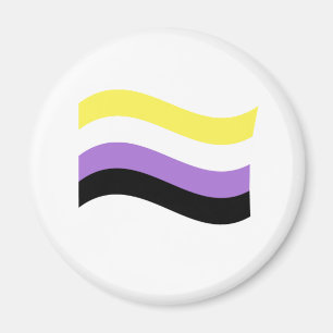 NonBinäre Flagge Schwenkend Magnet