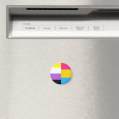 Nonbinäre pansexuelle Dual-Pride-Flagge Magnet (In Situ (Geschirrspüler))