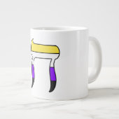 Nonbinäre Pride-Flagge Chai Jumbo-Tasse (Vorderseite Rechts)