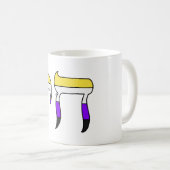 Nonbinäre Pride-Flagge Chai Kaffeetasse (VorderseiteRechts)