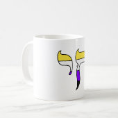 Nonbinäre Pride-Flagge Chai Kaffeetasse (Vorderseite Links)