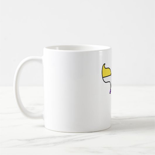 Nonbinäre Pride-Flagge Chai Kaffeetasse (Links)