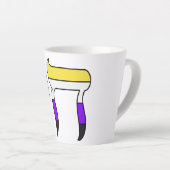 Nonbinäre Pride-Flagge Chai Milchtasse (Rechte Ecke)