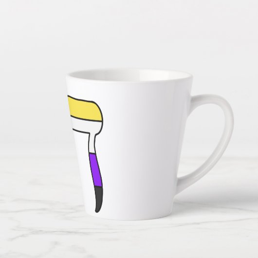 Nonbinäre Pride-Flagge Chai Milchtasse (Rechts)