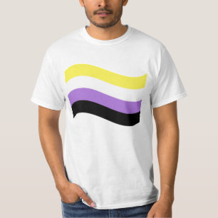 Nonbinäre winkende Flagge T-Shirt