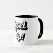 Nonbinärer Stolz Level Up Tiger Pfoten Controller Tasse (VorderseiteRechts)