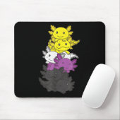 Nonbinäres Flagge Non Binary Stolz Lgbtq Axolotl _ Mousepad (Mit Mouse)