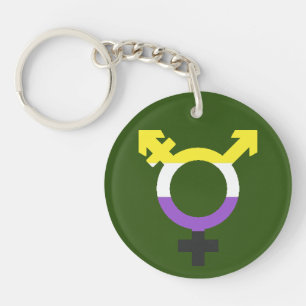 Nonbinäres Trans-Symbol Schlüsselanhänger