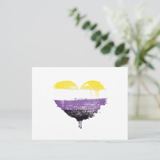NONBINÄRHERZ POSTKARTE (Stehend Vorderseite)