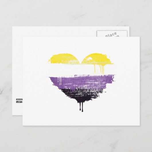 NONBINÄRHERZ POSTKARTE (Vorne/Hinten)