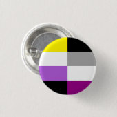 Nonbinary Asexual Dual Pride Flag Button (Vorne & Hinten)