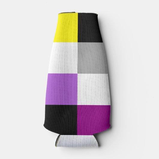 Nonbinary Asexual Dual Pride Flag Flaschenkühler (Vorderseite)