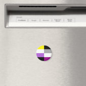 Nonbinary Asexual Dual Pride Flag Magnet (In Situ (Geschirrspüler))