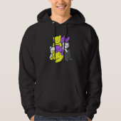 Nonbinary Cute Bears Nonbinary Flag Nonbinary Prid Hoodie (Vorderseite)