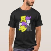 Nonbinary Cute Bears Nonbinary Flag Nonbinary Prid T-Shirt (Vorderseite)