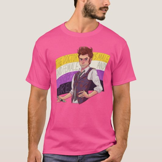 Nonbinary Doctor Who Fourteenth Doctor funny T-Shirt (Vorderseite)