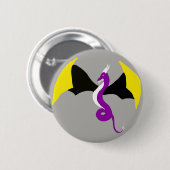 Nonbinary Drache Button (Vorne & Hinten)