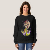Nonbinary Dragon FIre LGBTQ Nonbinary Flag Nonbina Sweatshirt (Vorne ganz)