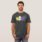 Nonbinary Flag Bunny Design for proud Enbys friend T-Shirt (Vorne ganz)