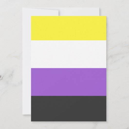 NonBinary Flag Einladung (Vorderseite)