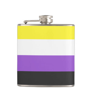 NonBinary Flag Flachmann
