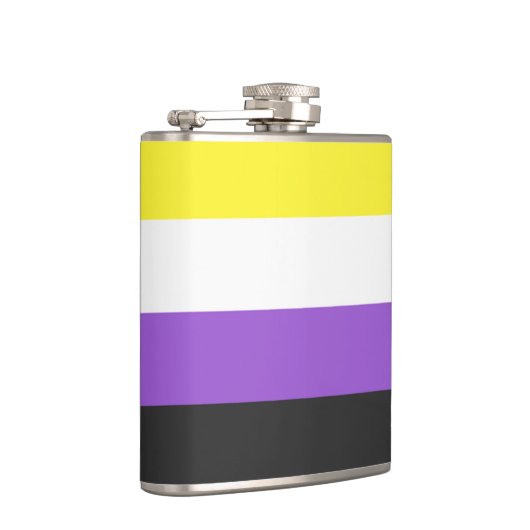 NonBinary Flag Flachmann (Rechts)