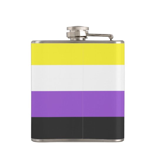 NonBinary Flag Flachmann (Rückseite)